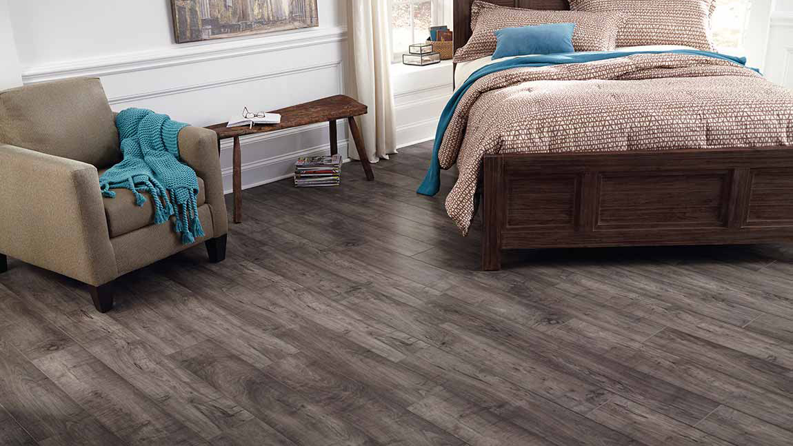laminate flooring in bedroom, installation services available